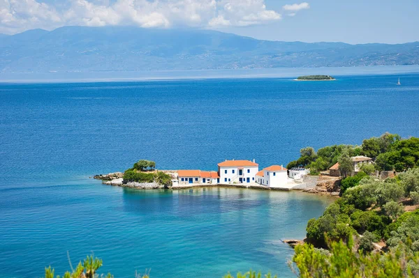 Arquitectura Maravillosa Casa Tradicional Junto Mar Grecia Destino Viaje Definitivo — Foto de Stock