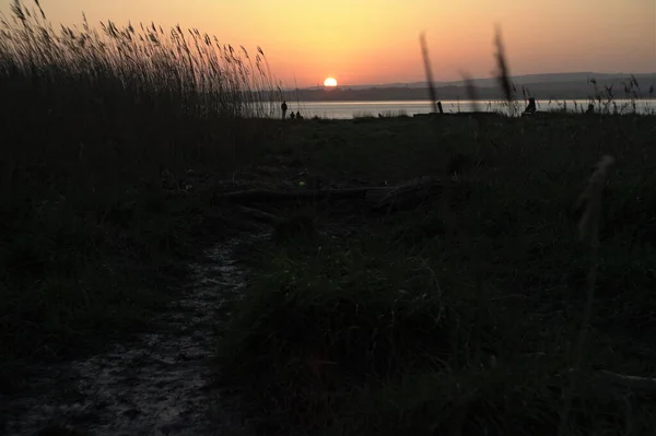 海岸に沈む夕日 — ストック写真