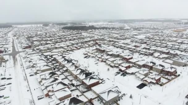 Mapleview Взимку Південному Кінці Баррі Безпілотником — стокове відео