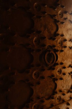 İtalya 'nın Toskana kentindeki eski bir binanın mimari ayrıntıları.