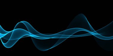 Güzel renk açık mavi dalga tasarımı