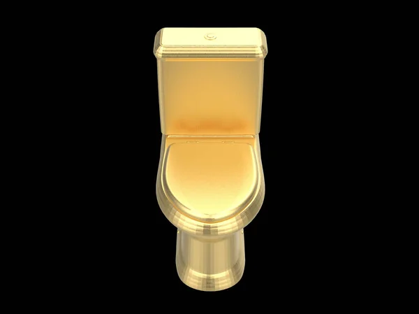 gold wc lavatory water closet 3d illustration