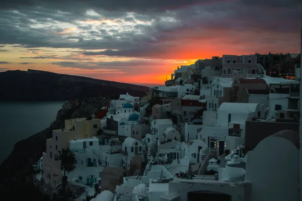 Una Splendida Vista Edifici Oia Santorini Grecia — Foto Stock