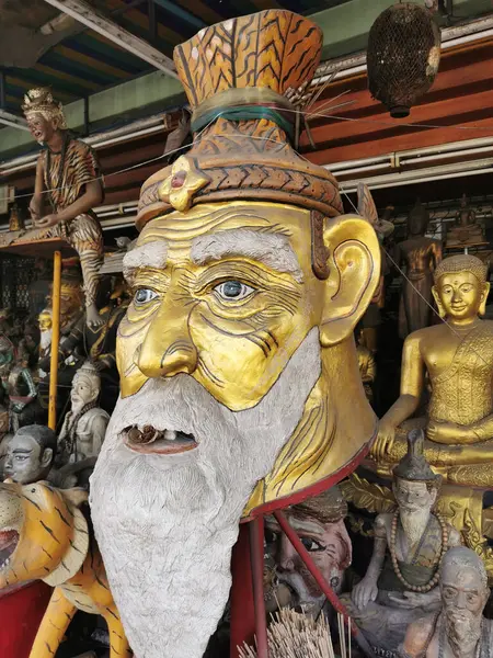Selectivo Estatuas Religiosas Bangkok Tailandia —  Fotos de Stock
