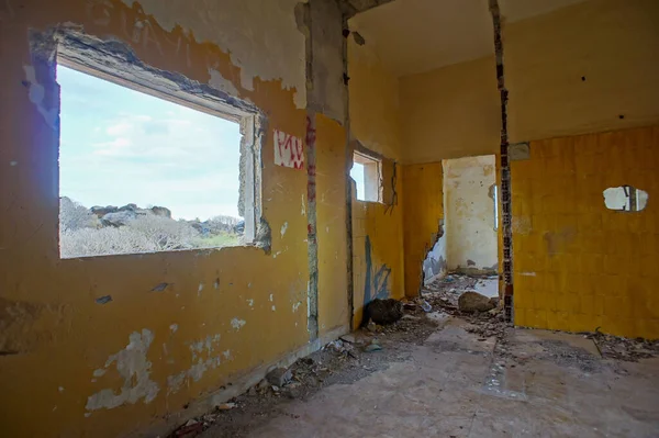 Εγκαταλελειμμένα Κτίρια Στρατιωτικής Βάσης Στην Τενερίφη Κανάριοι Νήσοι Ισπανία — Φωτογραφία Αρχείου
