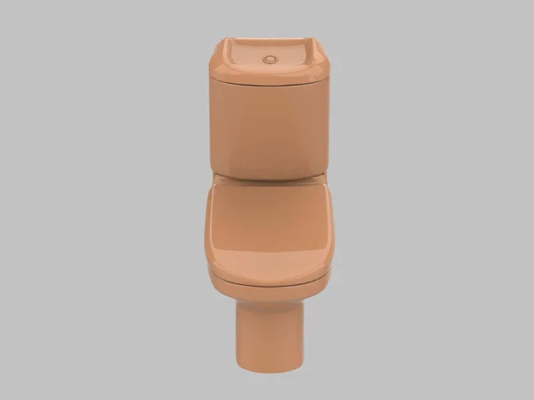 Renderowania Klasycznej Łazienki Porcelany Sanitarnej Toalety Siedzenia — Zdjęcie stockowe