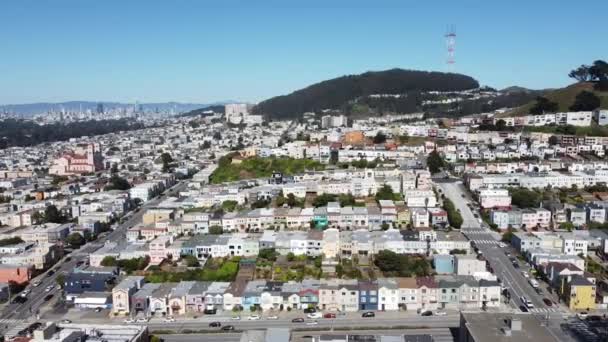 Schöne Luftaufnahme Von San Francisco Und Sutro Tower — Stockvideo