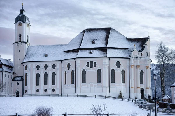 Pilgrimage Church Wies Rococo Church Bavaria Germany Wintertime — Foto de Stock