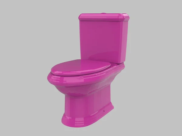 Ilustración Baño Rosa Armario Baño Asiento — Foto de Stock