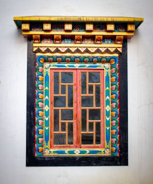 Himalayalar 'daki Budist Manastırı' nın detayları.