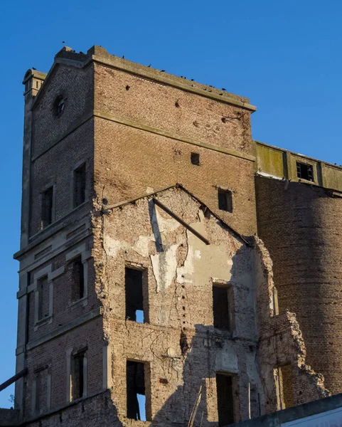 Old Silo Flour Factory Abandoned — Stock Photo, Image