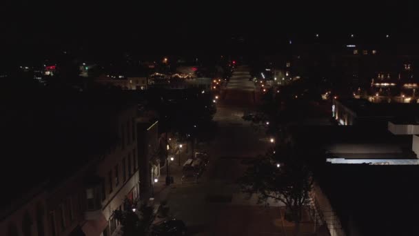 Een Luchtfoto Van Een Willekeurige Straat Nachts Naperville Illinois Verenigde — Stockvideo