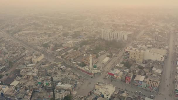 Flygbilder Från Moské Staden Rawalpindi Pakistan — Stockvideo