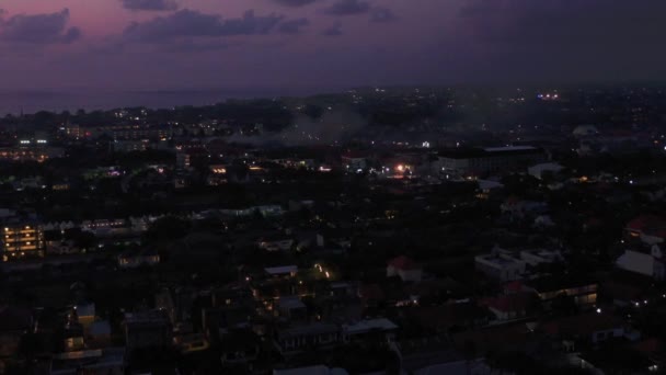 Een Prachtig Uitzicht Een Stadsgezicht Bij Zonsondergang — Stockvideo