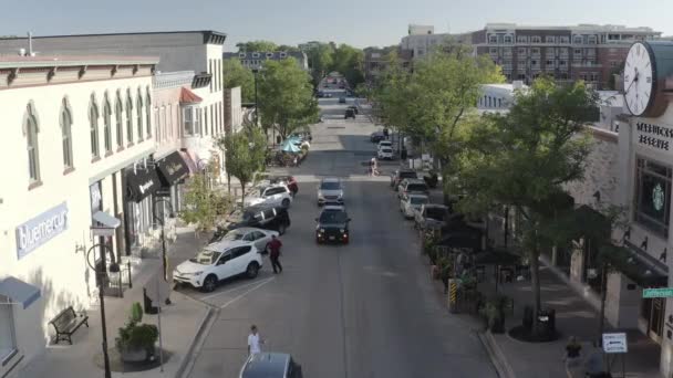 Een Luchtfoto Van Een Willekeurige Straat Overdag Naperville Illinois Verenigde — Stockvideo