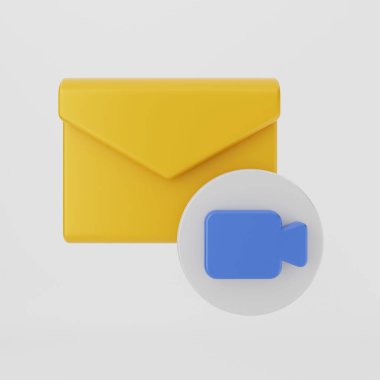 Gri arkaplandaki bir e- posta simgesinin çizimi