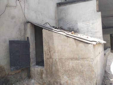 İnşaat alanından yakın çekim görüntüler.