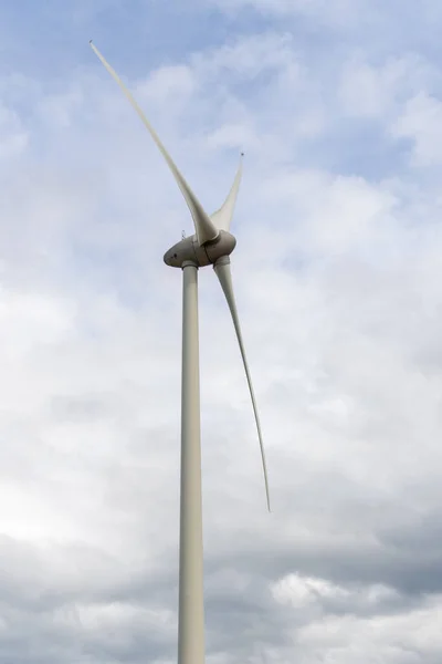 Wind Turbine Isolated Background Clouds Blue Sky — Stock Photo, Image