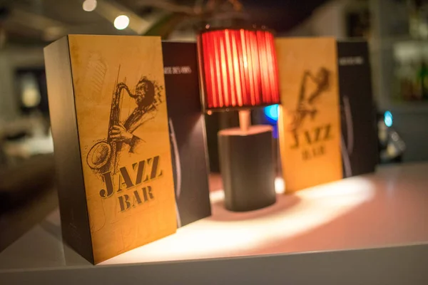 Jazz Bar Banner Table Restaurant — Stock Photo, Image