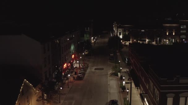 Een Luchtfoto Van Een Stedelijke Woonwijk Nachts Naperville Illinois Verenigde — Stockvideo