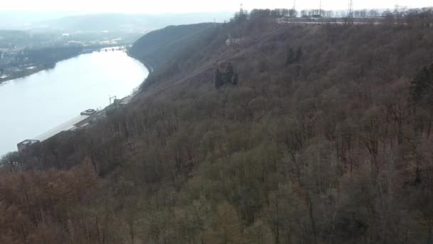 Ein Schöner Blick Auf Einen Wald Auf Einem Hügel — Stockvideo