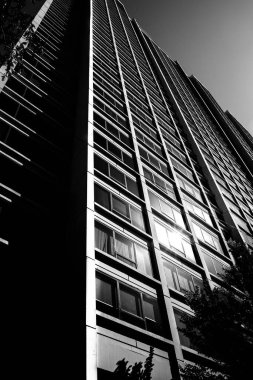 Güneş ışığı olan bir binanın gri pulu