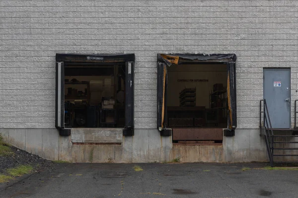 Una Vista Del Exterior Los Muelles Carga Edificio Comercial —  Fotos de Stock