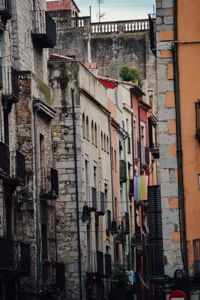 Une Vue Sur Les Fenêtres Les Balcons Des Bâtiments Résidentiels — Photo