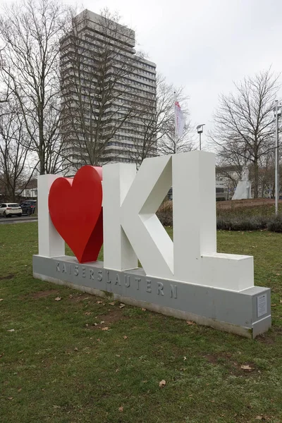January 2022 Kaiserslautern Rhineland Palatinate Germany White Red Sculpture Love — Stock Photo, Image