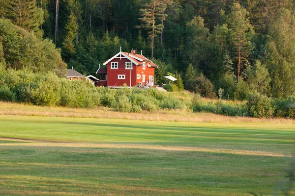 Rode Huis Losby Lorenskog Noorwegen — Stockfoto