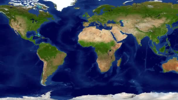 空からの地球の平面図 — ストック動画