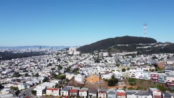 Schöne Luftaufnahme Von San Francisco Und Sutro Tower — Stockvideo