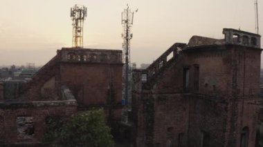 Pakistan Rawalpindi şehrinde Sujan Singh Haveli 'nin hava görüntüsü
