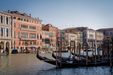 Venedik, İtalya 'da güzel bir gondol görüntüsü.