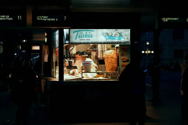 Restaurante Comida Rua Turco Viena Áustria — Fotografia de Stock