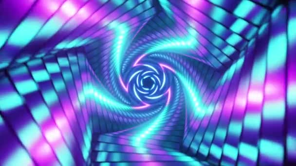 Une Animation Rendu Fond Vortex Hexagonal Brillant Comme Une Fleur — Video