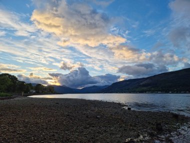 A beautiful view of Holy Loch near Hunters Quay, Dunoon, Scotland clipart