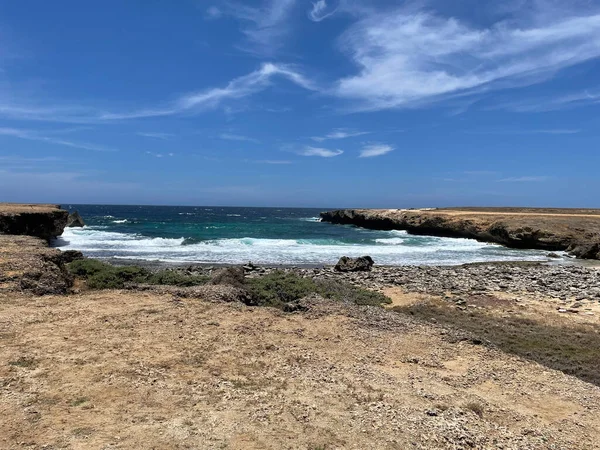 Luftaufnahme Eines Schönen Sees Auf Aruba Niederlande — Stockfoto