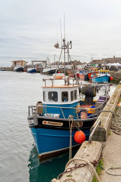 Boote Hafen Der Kleinen Fischerstadt Amble Northumberland Großbritannien — Stockfoto