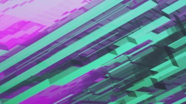 Canlı gelecekçi arka plan siber uzay veri engelleme koridoru, şeffaf soyut basit minimalizm tüneli - pürüzsüz döngü