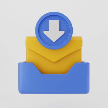 Gri arkaplandaki bir e- posta simgesinin çizimi