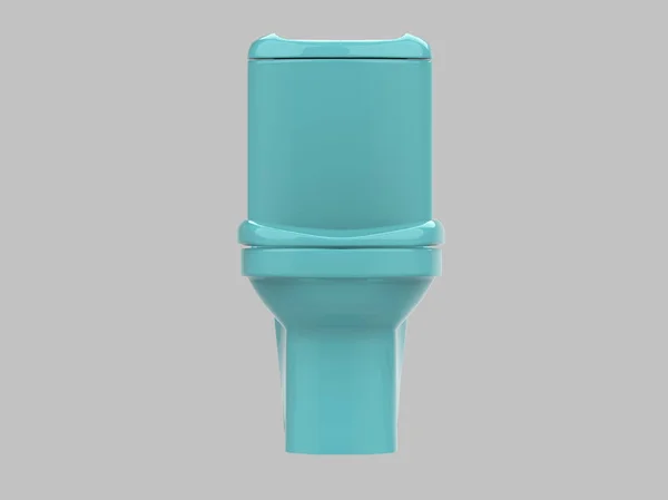 Ljusblå Toalett Illustration — Stockfoto