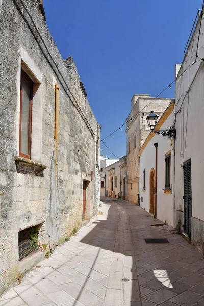 Narrow Street Old Houses Presicce Picturesque Village Province Lecce Italy — Stockfoto
