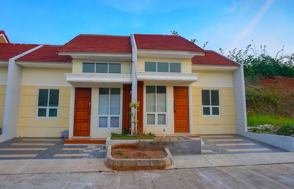 Nouvelle Maison Résidentiel Moderne Avec Construction Développement Maisons — Photo