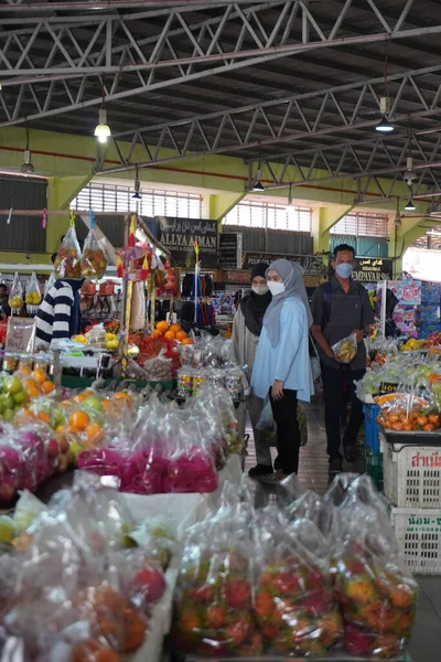 View Local Bazaar Known Morning Market Which Full Clothes Food — Stock Photo, Image