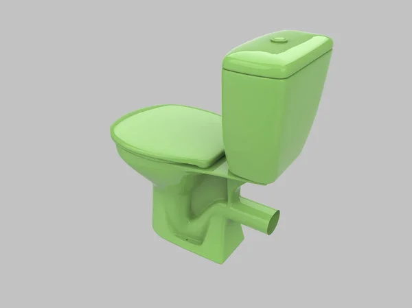 Toilette Verde Illustrazione Gabinetto Armadio — Foto Stock