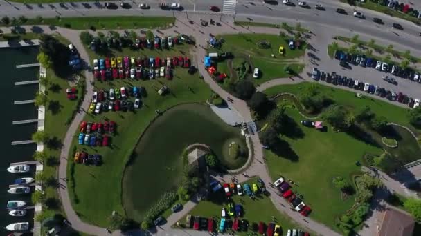 文物公园街车展示无人驾驶飞机 — 图库视频影像