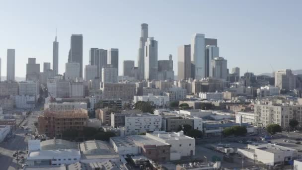 阳光明媚的早晨 俯瞰纽约现代摩天大楼的鸟瞰图 — 图库视频影像