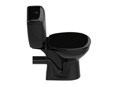 3 boyutlu bir banyo porseleni. Siyah hijyenik su dolabı.