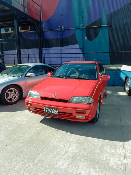 Avellaneda Argentína 2022 Május Old Red Suzuki Swift 1990 Évek — Stock Fotó